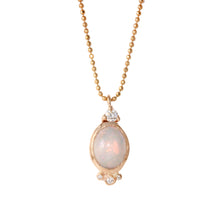 Load image into Gallery viewer, Oval Opal w/ Diamonds accents Necklace
