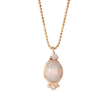 Load image into Gallery viewer, Oval Opal w/ Diamonds accents Necklace