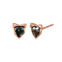 Load image into Gallery viewer, Mystic Rainbow Heart Cat Earring
