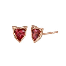 Load image into Gallery viewer, Mystic Rainbow Heart Cat Earring