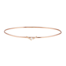 Load image into Gallery viewer, Gold Pavé Crescent Bangle