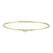 Load image into Gallery viewer, Gold Pavé Crescent Bangle
