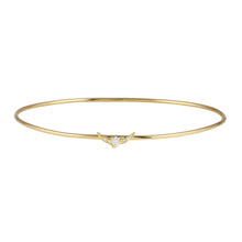 Load image into Gallery viewer, Gold Pavé Crescent Bangle