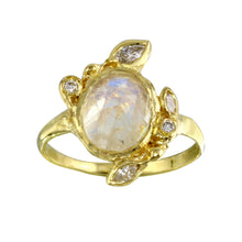 Load image into Gallery viewer, Moonstone w/ Diamond Leaves