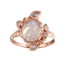 Load image into Gallery viewer, Moonstone w/ Diamond Leaves