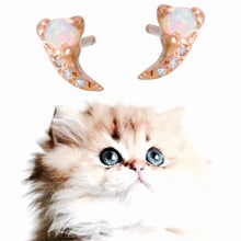 Load image into Gallery viewer, Opal &amp; Diamond Pavé Fang Stud
