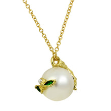 Load image into Gallery viewer, Tahitian Pearl & Emerald Necklace