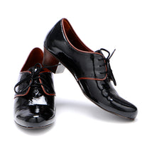 Load image into Gallery viewer, Black Patent Oxfords