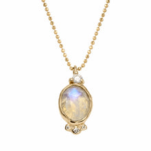 Load image into Gallery viewer, Oval Moonstone w/ Diamonds
