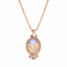 Load image into Gallery viewer, Oval Moonstone w/ Diamonds
