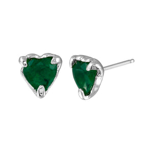 Heart Emerald Earring