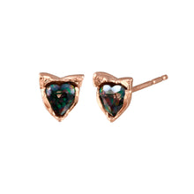 Load image into Gallery viewer, Mystic Rainbow Heart Cat Earring
