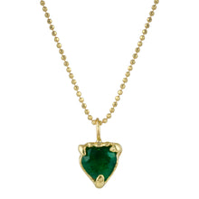 Load image into Gallery viewer, Emerald Heart on Diamond Cut Chain
