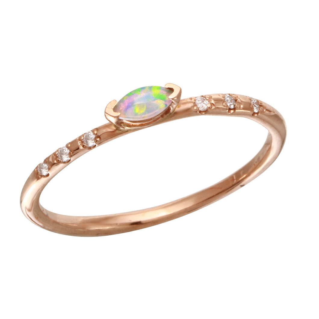 Opal w/ Diamond Pavé Ring