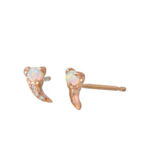 Load image into Gallery viewer, Opal &amp; Diamond Pavé Fang Stud
