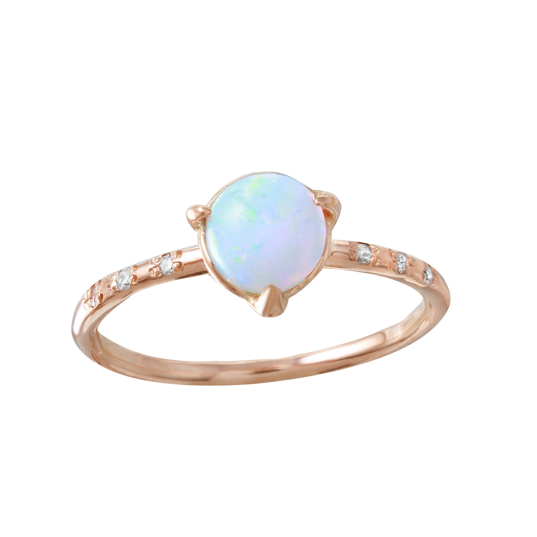 Opal w/ Diamond Pavé Ring