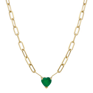 Emerald Heart Necklace