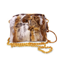 Load image into Gallery viewer, Rabbit Fur Clutch w/ Bronze Bangle
